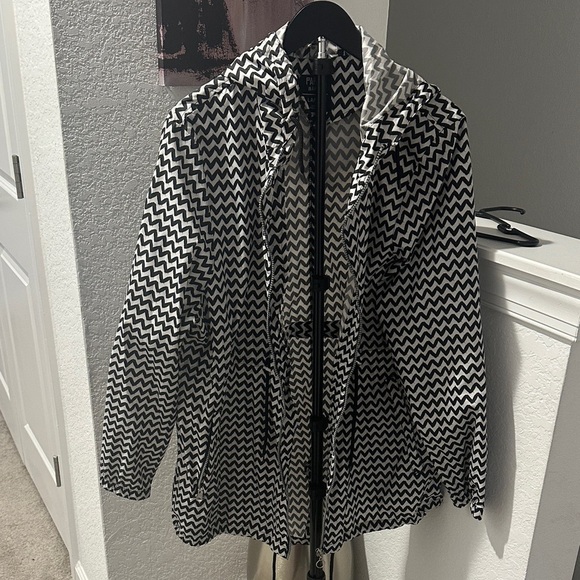 parka in a pack Jackets & Blazers - Chic Chevron Patterned Rain/windbreaker  Jacket BNWOT size large